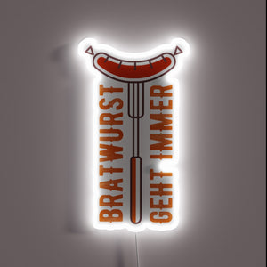 Colorful neon sign for grill master dad's office kitchen decor.