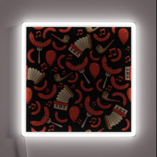 Load image into Gallery viewer, Vibrant Bratwurst and music Oktoberfest themed neon bar decor sign.