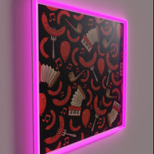 Load image into Gallery viewer, German-inspired Neon Sign Featuring Bratwurst and Music Notes in Black