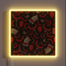Load image into Gallery viewer, Bratwurst, Beer, and Oompah Music Festivities Shine in Neon Darkness