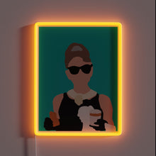 Load image into Gallery viewer, &quot;Breakfast at Tiffany’s&quot; neon portrait – classy, iconic, and timelessly chic.