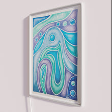 Load image into Gallery viewer, Vibrant Neon Sign: &#39;Breathing Under Water&#39; with Colorful RGB Effects