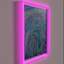 Load image into Gallery viewer, Immerse in vibrant colors with &#39;Breathing Underwater&#39; RGB neon art.