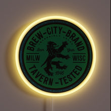 Load image into Gallery viewer, Customizable RGB neon light display with bold Milwaukee city pride.