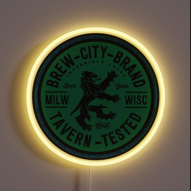 Customizable RGB neon light display with bold Milwaukee city pride.