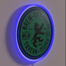 Load image into Gallery viewer, Vibrant Milwaukee-themed Brew City brand RGB neon sign decor accent.