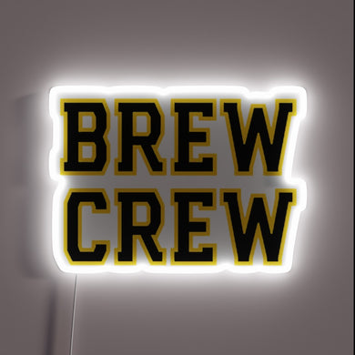 Brew Crew Bar Decor with Vibrant RGB Neon Lighting Accents
