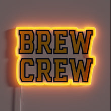 Load image into Gallery viewer, Brew Crew White 2 LED Neon Sign in RGB Colours