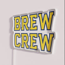Load image into Gallery viewer, Unique Brew Crew White 2 LED Neon Bar Sign Decor