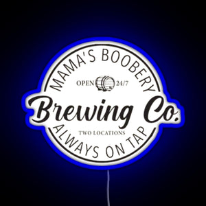 Brewing Co RGB neon sign blue