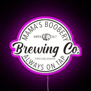 Brewing Co RGB neon sign  pink