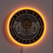 Load image into Gallery viewer, Vibrant neon sign featuring brewery mascot in radiant RGB colors