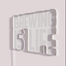 Load image into Gallery viewer, Neon beer brewing life motto with colorful rgb lighting