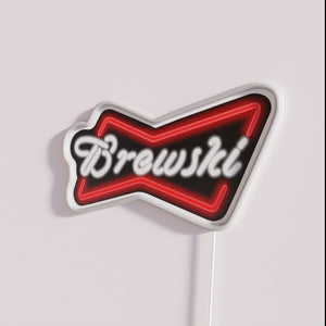 Brews-themed neon bar decor with RGB color changing capabilities