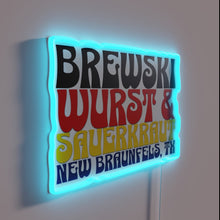 Load image into Gallery viewer, Vibrant Neon Sign Welcoming Customers to Brewski&#39;s German Beer Hall