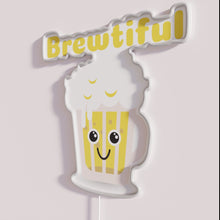 Load image into Gallery viewer, Brewery Neon Sign with Vibrant RGB Colors and Japanese Beer Theme