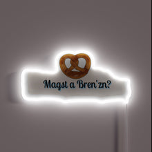 Load image into Gallery viewer, Vibrant RGB Neon Sign in the Shape of a Pretzel Twist