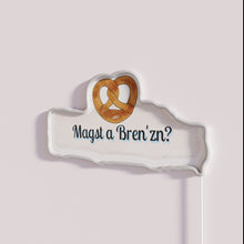 Load image into Gallery viewer, Vibrant Brezel Pretzel neon sign adds pop to kitchen decor