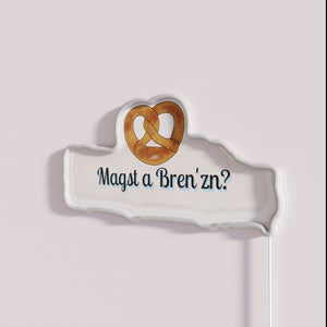 Vibrant Brezel Pretzel neon sign adds pop to kitchen decor