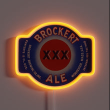 Load image into Gallery viewer, Neon Beer Sign - Authentic Brockert Ale Brand Identification Display