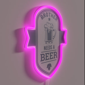 Relaxing brother needs a cold beer reminder in your home.