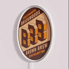 Load image into Gallery viewer, Neon Brown and Brew Sign with RGB Colorful Illumination Lighting