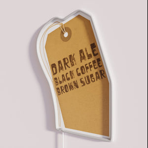 Vintage inspired brown sugar colored RGB neon bar pub decor