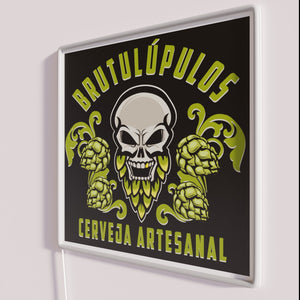 Vibrant RGB LED neon sign with custom wording Brutalupulus design.