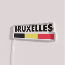 Load image into Gallery viewer, Brussels City Minimalist RGB Neon Sign with Distinctive Flag Design