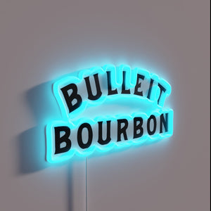 Bulleit Bourbon whiskey neon sign adds bold style to bar