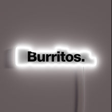 Load image into Gallery viewer, Neon Burrito Sign with Bright RGB Colors and Edge Lighting