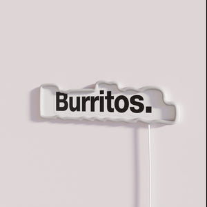 Vibrant Burrito-Themed Neon Sign Illuminates Any Kitchen or Restaurant Decor Space
