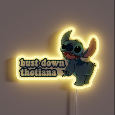 Glowing RGB neon sign featuring bold, colorful, and eye-catching design