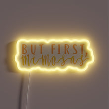 Load image into Gallery viewer, Brunch Vibes Only: Neon Mimosas Sign with Color-Changing Rainbow LEDs