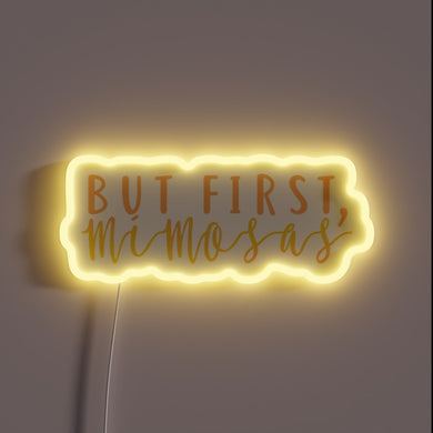 Brunch Vibes Only: Neon Mimosas Sign with Color-Changing Rainbow LEDs