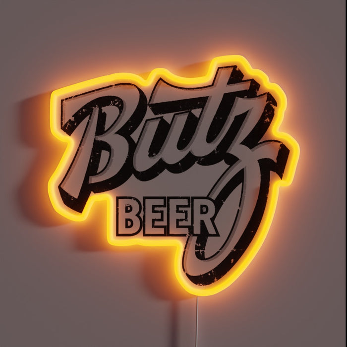 Brighten up any room with vibrant, customizable Butz Beer signage.