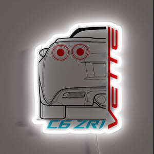 C6 Corvette Stingray Performance Neon Sign with Color-Changing RGB Accents