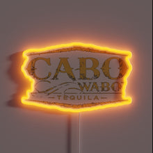 Load image into Gallery viewer, Cabo Wabo Tequila neon sign with distressed logo.