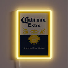 Load image into Gallery viewer, Eye-catching RGB neon sign with bold &#39;Cabrona&#39; Las Vegas-style design.