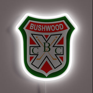Bushwood Country Club neon sign – classic Caddyshack-inspired wall decor featuring golf crest logo, perfect for fans, game rooms, or golf-themed bars