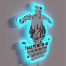 Load image into Gallery viewer, Welcome to Camp Popatopoff&#39;s Cozy Lakeside Pub Under Neon Lights