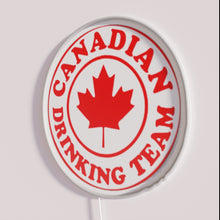 Load image into Gallery viewer, Canadian Drinking Team Neon Sign with Bright RGB Colours Lighting