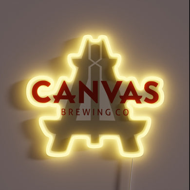 Vibrant Canvas Brewing Co RGB neon beer bar decor lighting.