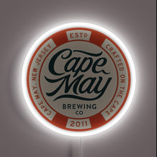 Load image into Gallery viewer, Cape May Brewing Co. neon sign with white LED border