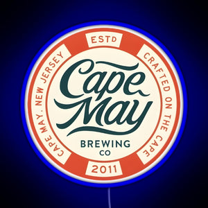 Cape May Brewing Co RGB neon sign blue