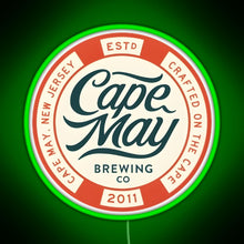 Load image into Gallery viewer, Cape May Brewing Co RGB neon sign green