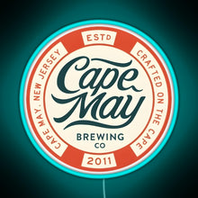 Load image into Gallery viewer, Cape May Brewing Co RGB neon sign lightblue 