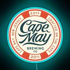 Cape May Brewing Co RGB neon sign lightblue 