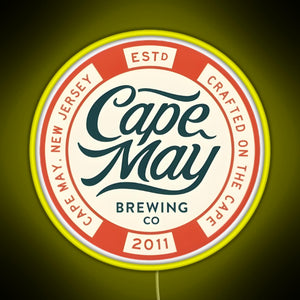 Cape May Brewing Co RGB neon sign yellow