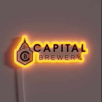 Neon beer sign for craft brewery or home bar decor.